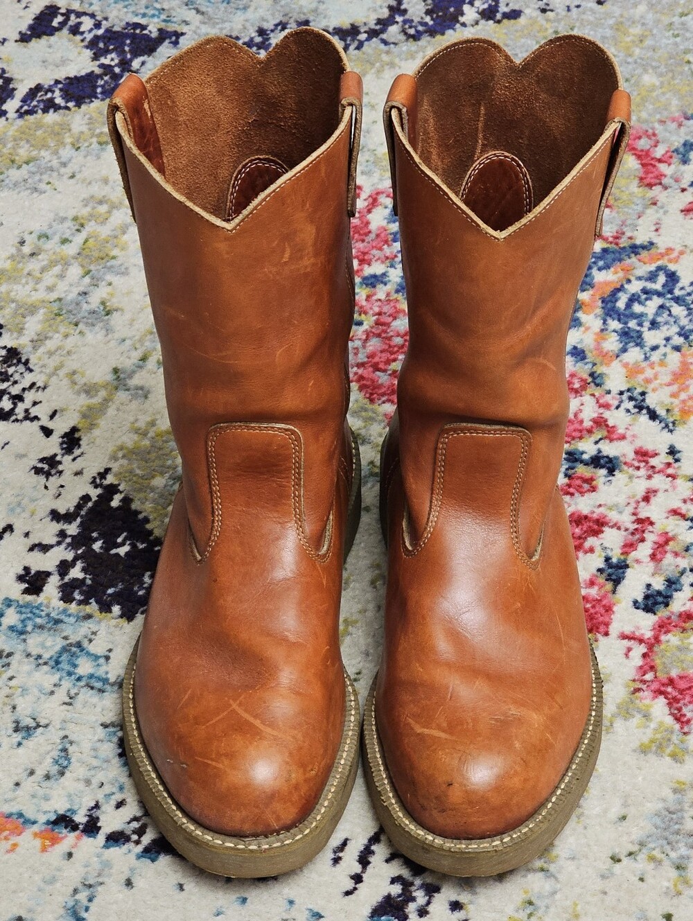 Iron Age Men's Size 10.5 C Brown Leather Roper Steel Toe Work Safety Boots